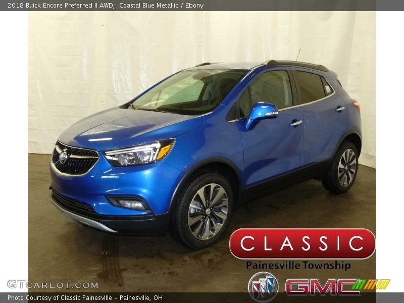 Coastal Blue Metallic / Ebony 2018 Buick Encore Preferred II AWD