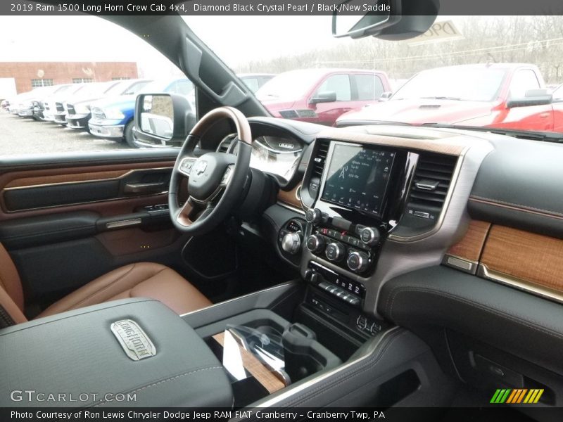  2019 1500 Long Horn Crew Cab 4x4 Black/New Saddle Interior