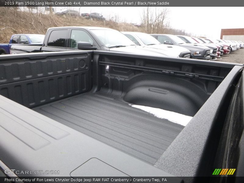 Diamond Black Crystal Pearl / Black/New Saddle 2019 Ram 1500 Long Horn Crew Cab 4x4