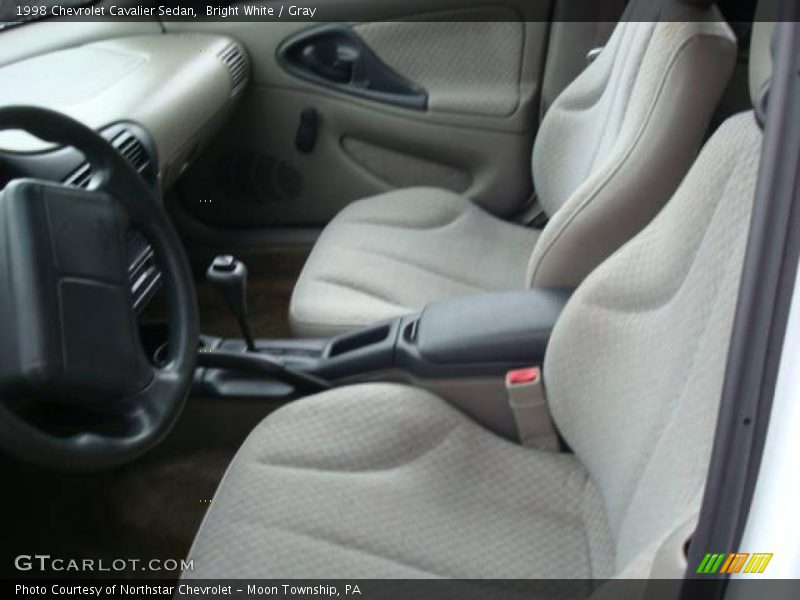 Bright White / Gray 1998 Chevrolet Cavalier Sedan