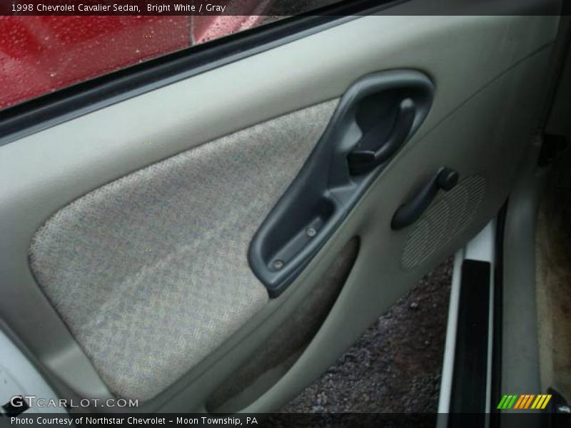 Bright White / Gray 1998 Chevrolet Cavalier Sedan