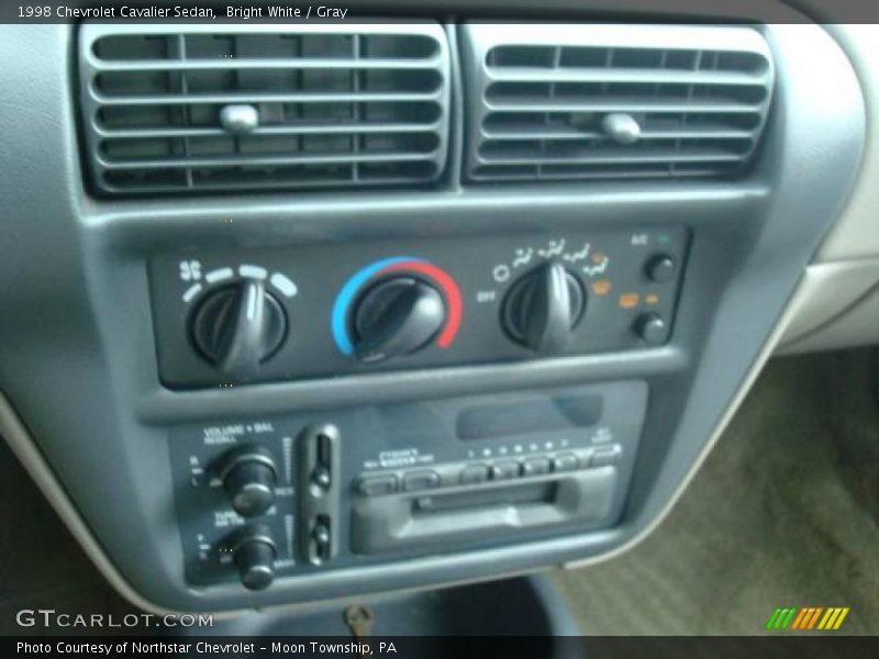 Bright White / Gray 1998 Chevrolet Cavalier Sedan