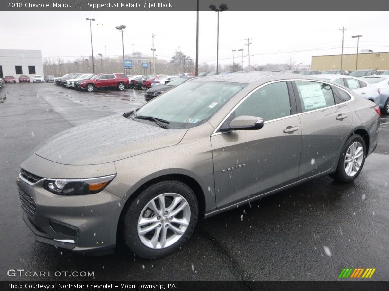 Pepperdust Metallic / Jet Black 2018 Chevrolet Malibu LT