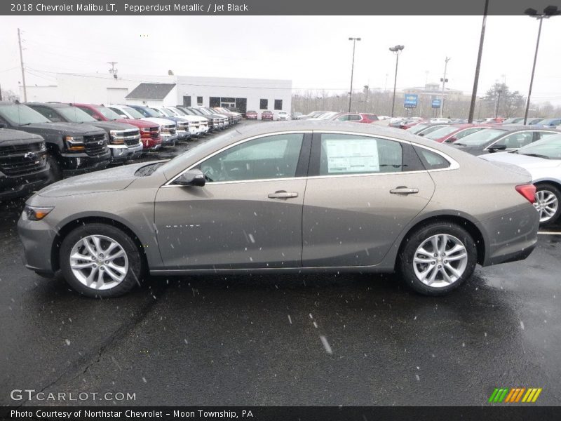 Pepperdust Metallic / Jet Black 2018 Chevrolet Malibu LT