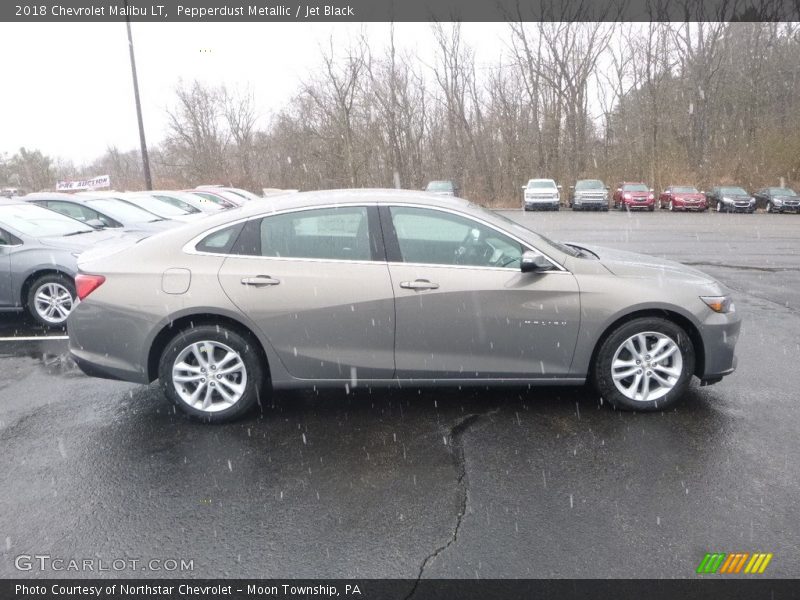 Pepperdust Metallic / Jet Black 2018 Chevrolet Malibu LT