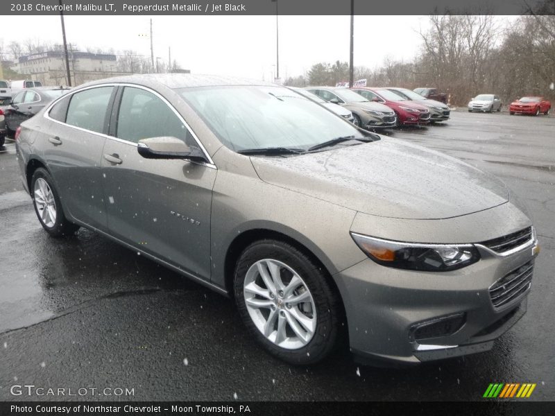 Pepperdust Metallic / Jet Black 2018 Chevrolet Malibu LT