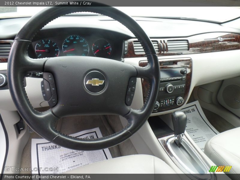 Summit White / Gray 2012 Chevrolet Impala LTZ
