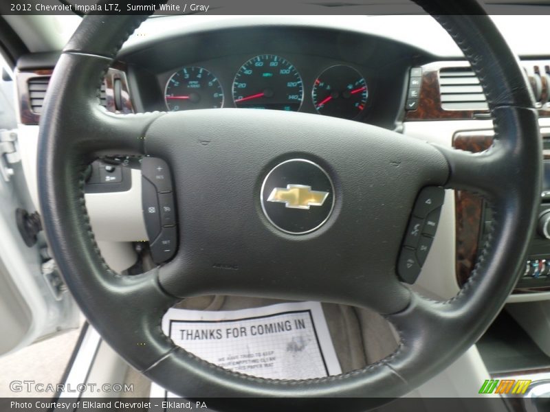 Summit White / Gray 2012 Chevrolet Impala LTZ