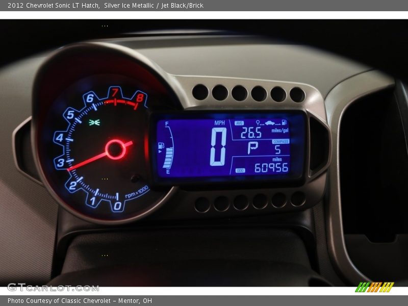 Silver Ice Metallic / Jet Black/Brick 2012 Chevrolet Sonic LT Hatch