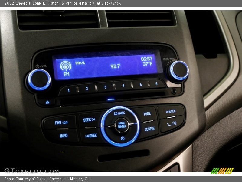 Silver Ice Metallic / Jet Black/Brick 2012 Chevrolet Sonic LT Hatch