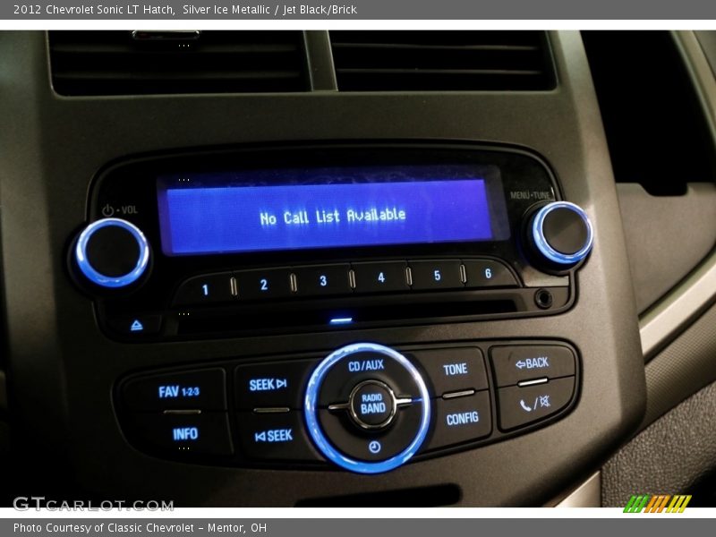 Silver Ice Metallic / Jet Black/Brick 2012 Chevrolet Sonic LT Hatch