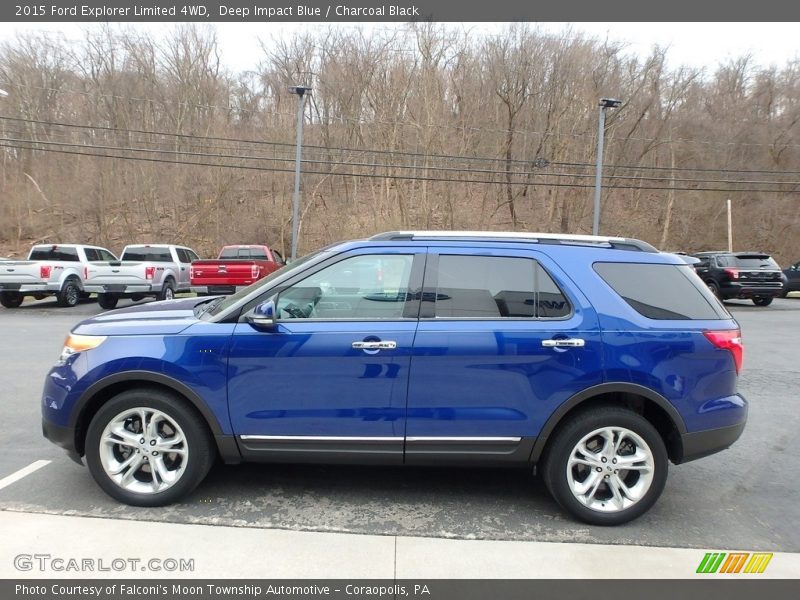 Deep Impact Blue / Charcoal Black 2015 Ford Explorer Limited 4WD