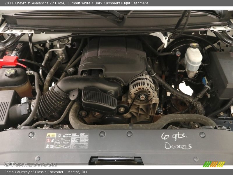 Summit White / Dark Cashmere/Light Cashmere 2011 Chevrolet Avalanche Z71 4x4