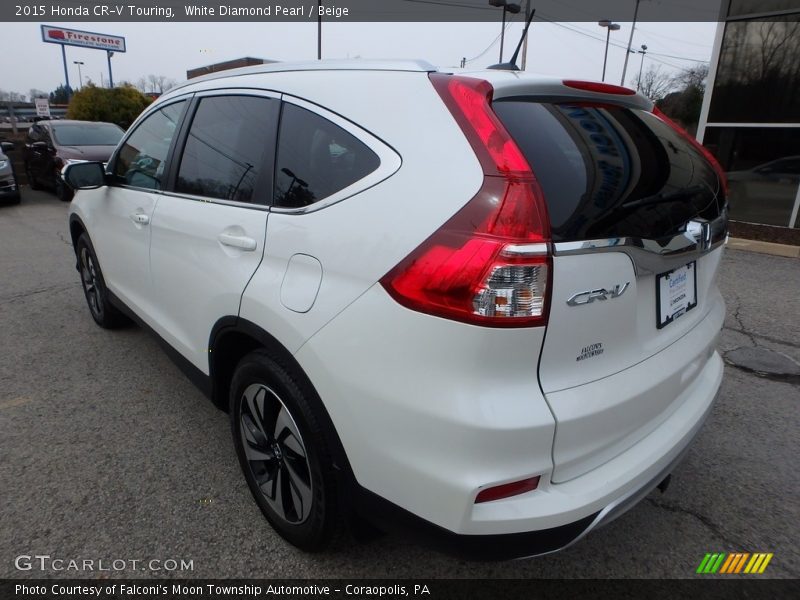 White Diamond Pearl / Beige 2015 Honda CR-V Touring