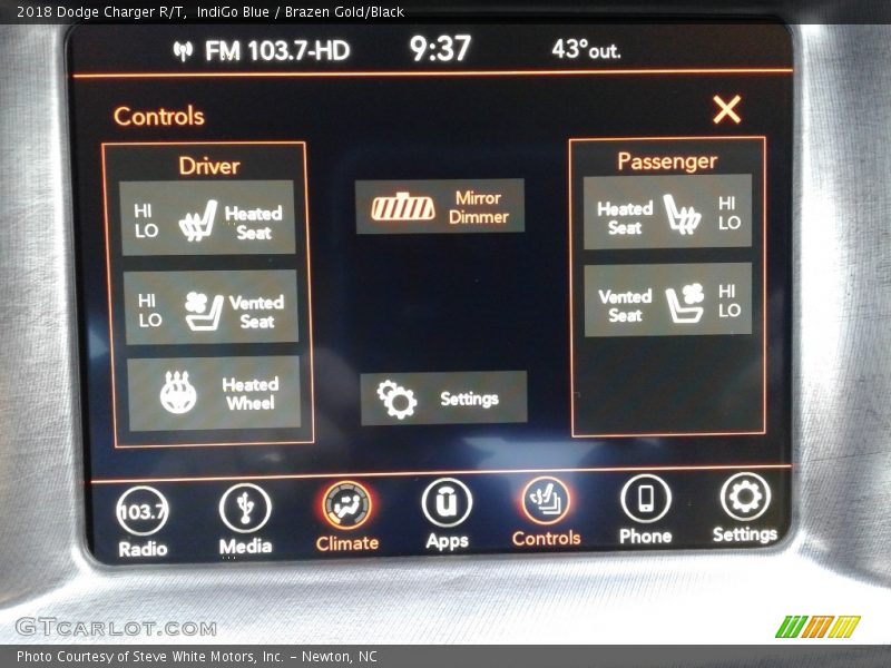 IndiGo Blue / Brazen Gold/Black 2018 Dodge Charger R/T