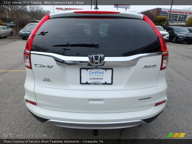 White Diamond Pearl / Beige 2015 Honda CR-V Touring