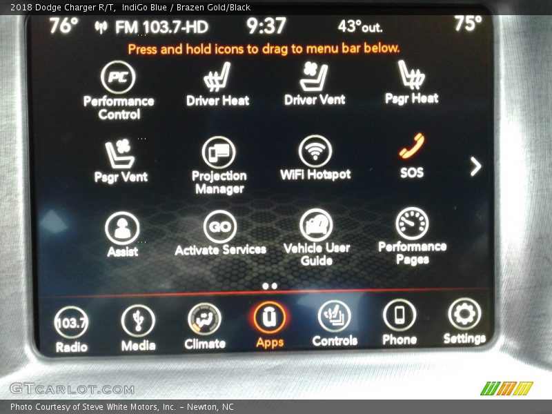 IndiGo Blue / Brazen Gold/Black 2018 Dodge Charger R/T