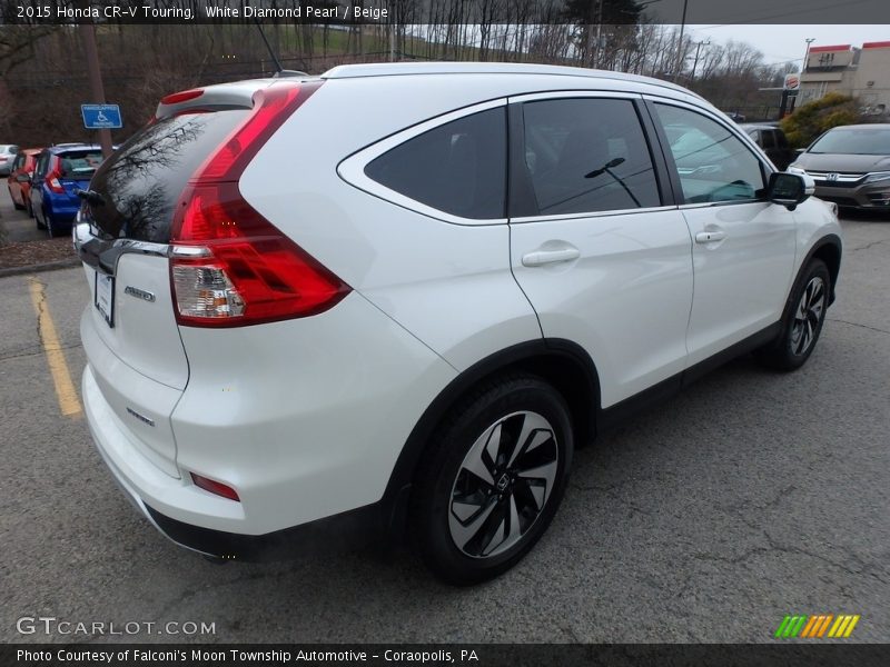 White Diamond Pearl / Beige 2015 Honda CR-V Touring
