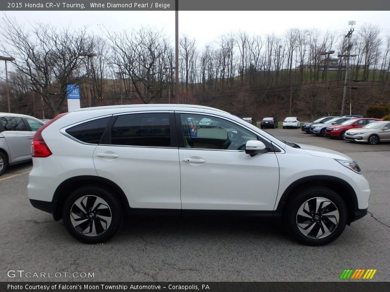 White Diamond Pearl / Beige 2015 Honda CR-V Touring
