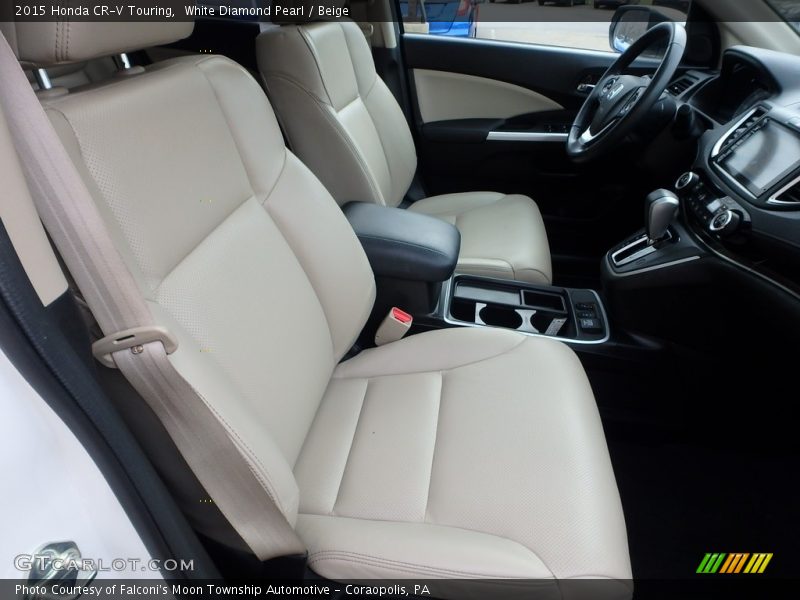White Diamond Pearl / Beige 2015 Honda CR-V Touring