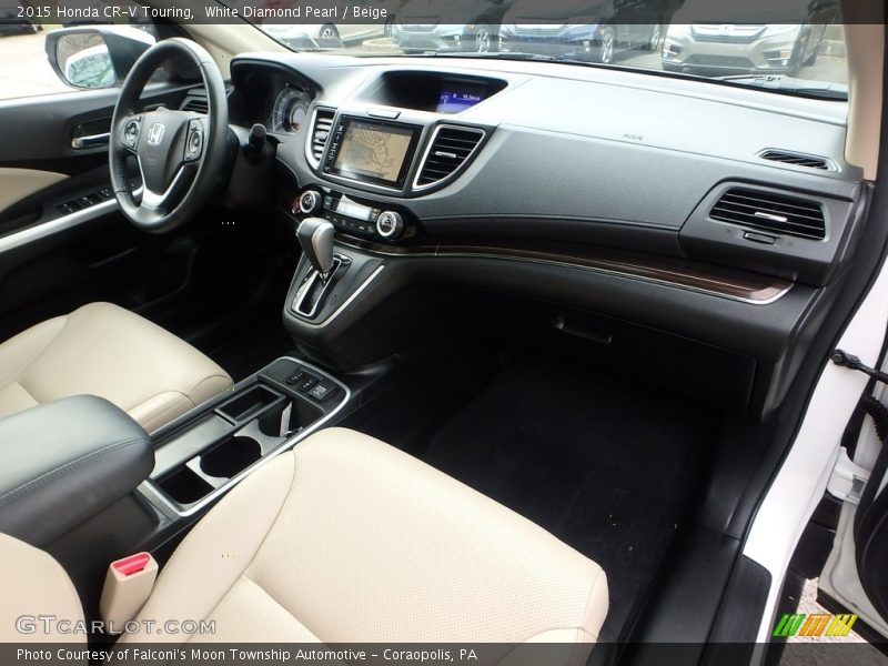White Diamond Pearl / Beige 2015 Honda CR-V Touring