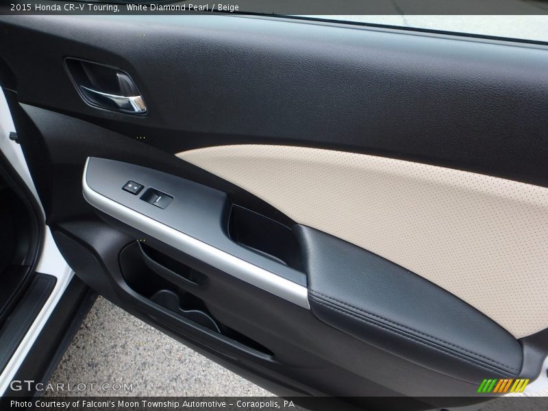 White Diamond Pearl / Beige 2015 Honda CR-V Touring