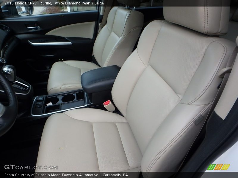 White Diamond Pearl / Beige 2015 Honda CR-V Touring