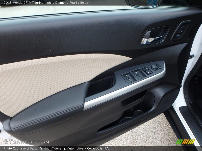 White Diamond Pearl / Beige 2015 Honda CR-V Touring