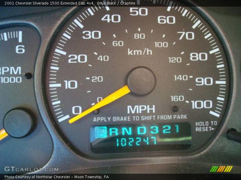 Onyx Black / Graphite 2001 Chevrolet Silverado 1500 Extended Cab 4x4