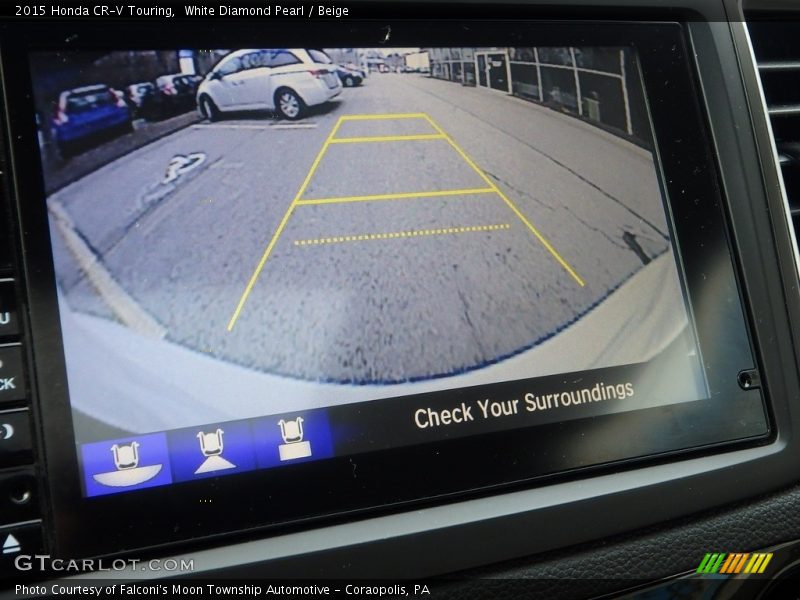 White Diamond Pearl / Beige 2015 Honda CR-V Touring