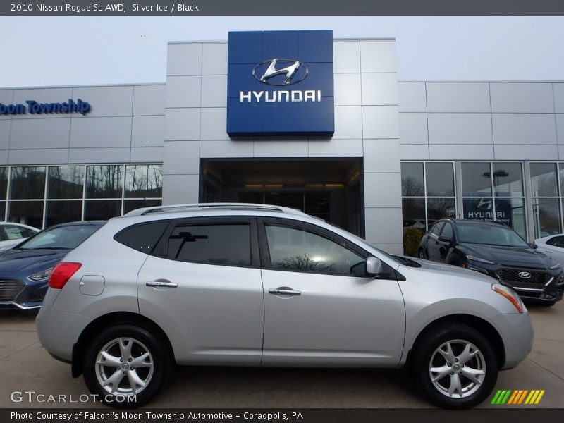 Silver Ice / Black 2010 Nissan Rogue SL AWD