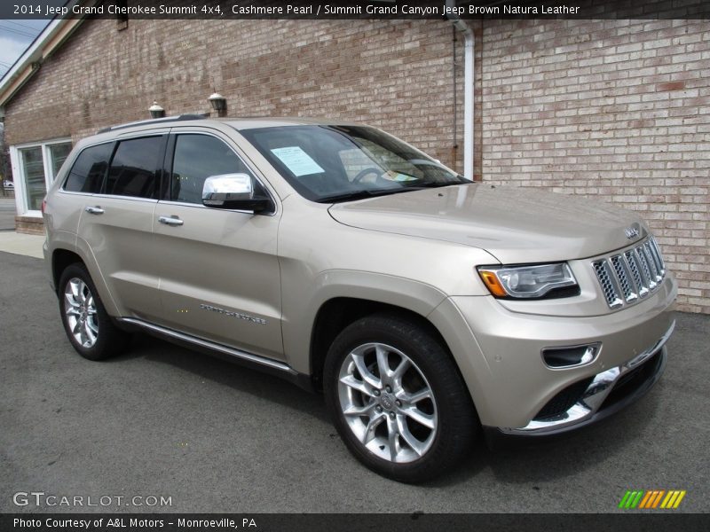 Cashmere Pearl / Summit Grand Canyon Jeep Brown Natura Leather 2014 Jeep Grand Cherokee Summit 4x4