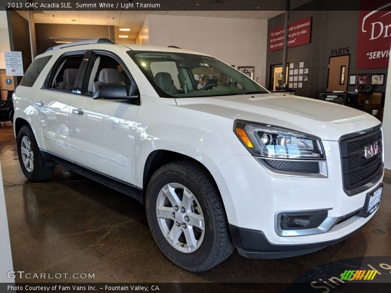Summit White / Light Titanium 2013 GMC Acadia SLE