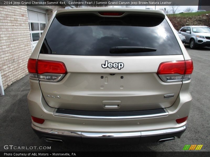 Cashmere Pearl / Summit Grand Canyon Jeep Brown Natura Leather 2014 Jeep Grand Cherokee Summit 4x4