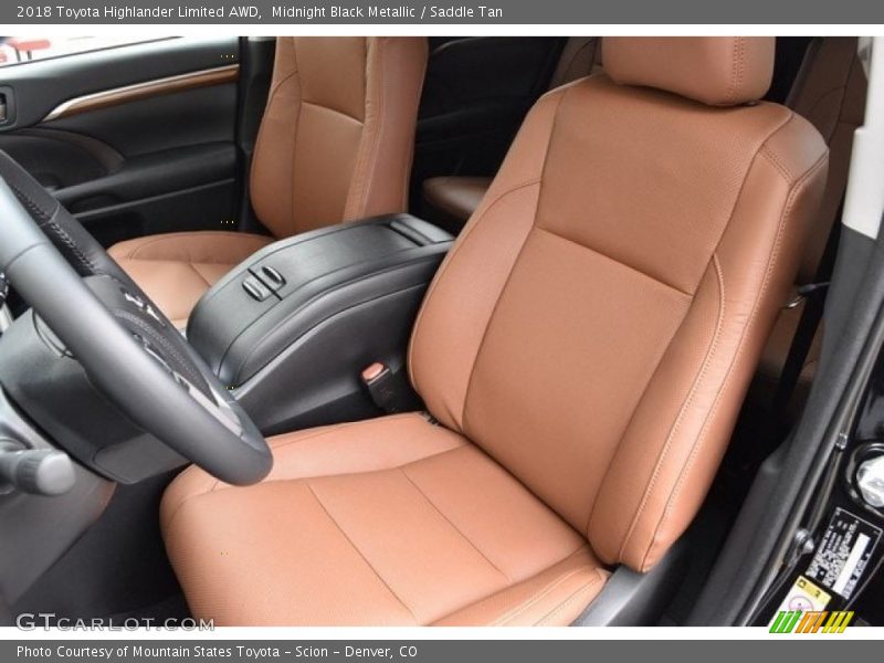 Midnight Black Metallic / Saddle Tan 2018 Toyota Highlander Limited AWD