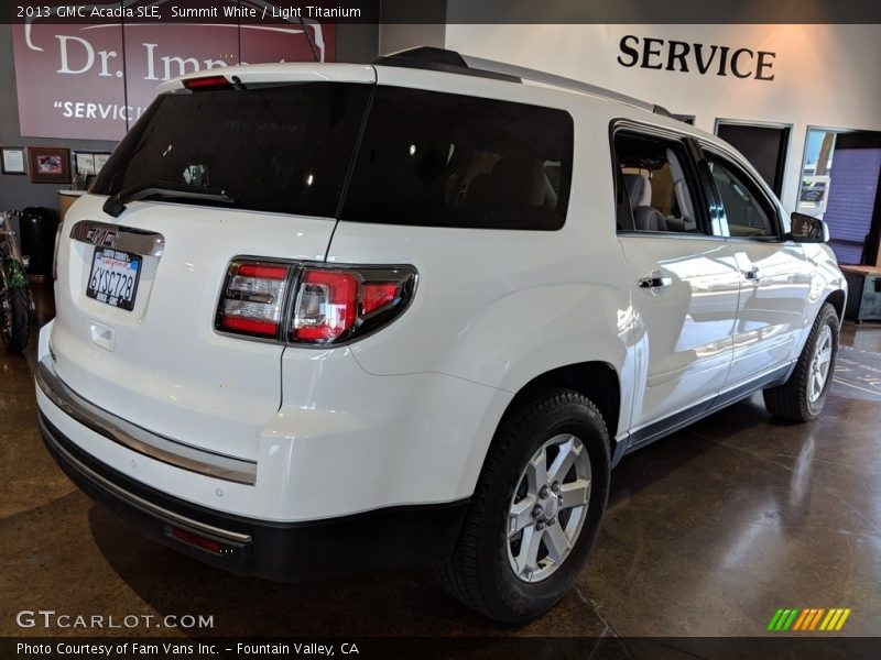 Summit White / Light Titanium 2013 GMC Acadia SLE