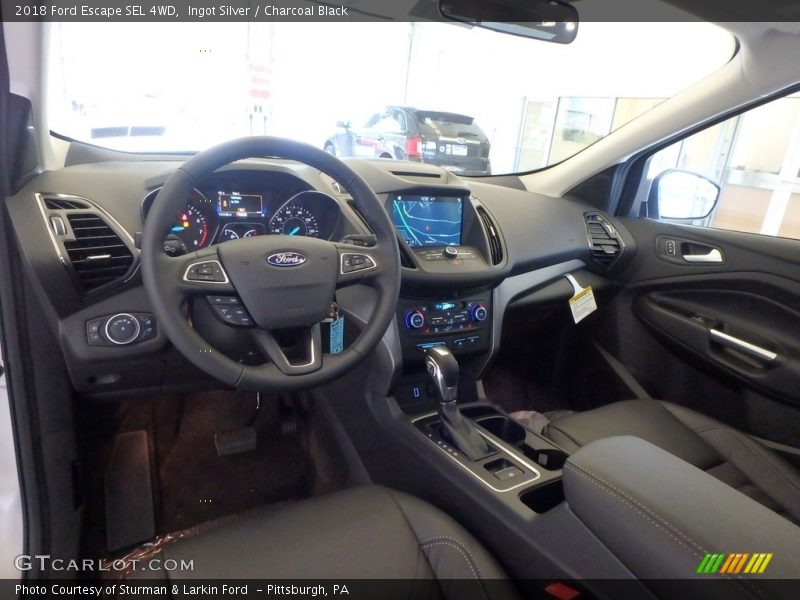 Ingot Silver / Charcoal Black 2018 Ford Escape SEL 4WD