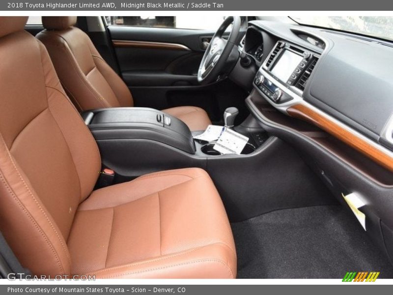 Midnight Black Metallic / Saddle Tan 2018 Toyota Highlander Limited AWD