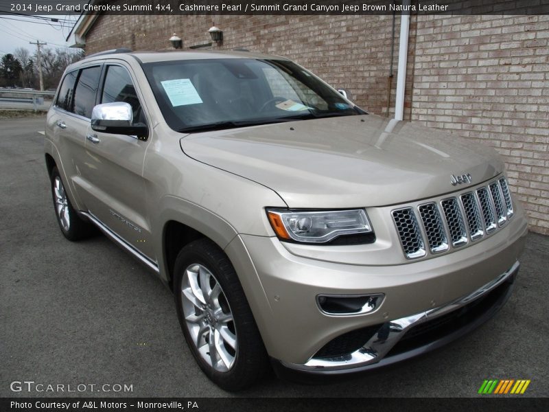 Cashmere Pearl / Summit Grand Canyon Jeep Brown Natura Leather 2014 Jeep Grand Cherokee Summit 4x4