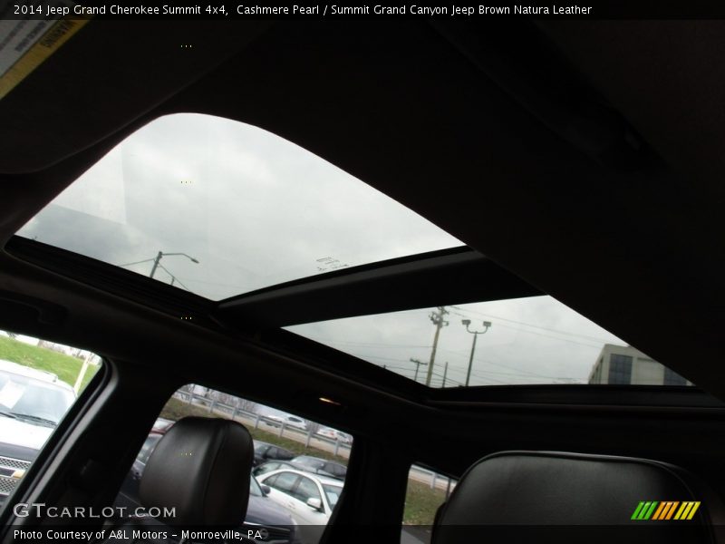 Cashmere Pearl / Summit Grand Canyon Jeep Brown Natura Leather 2014 Jeep Grand Cherokee Summit 4x4