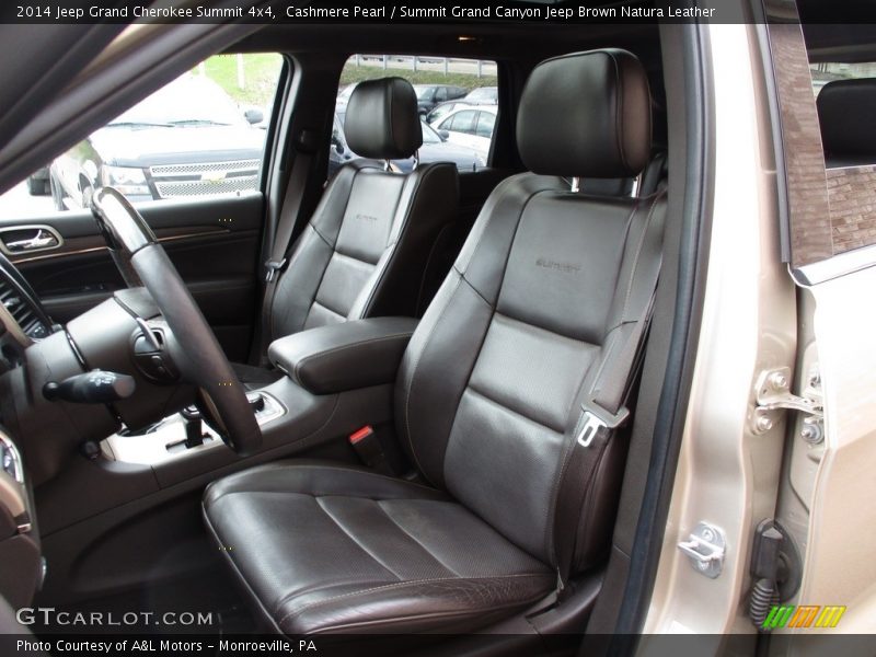 Cashmere Pearl / Summit Grand Canyon Jeep Brown Natura Leather 2014 Jeep Grand Cherokee Summit 4x4