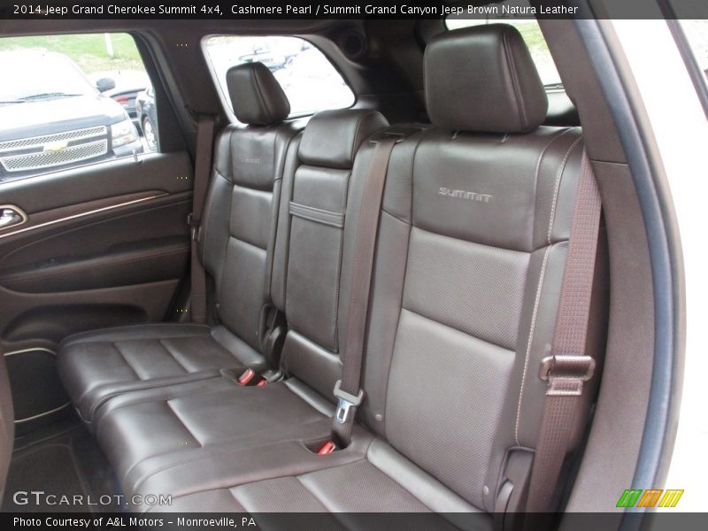 Cashmere Pearl / Summit Grand Canyon Jeep Brown Natura Leather 2014 Jeep Grand Cherokee Summit 4x4