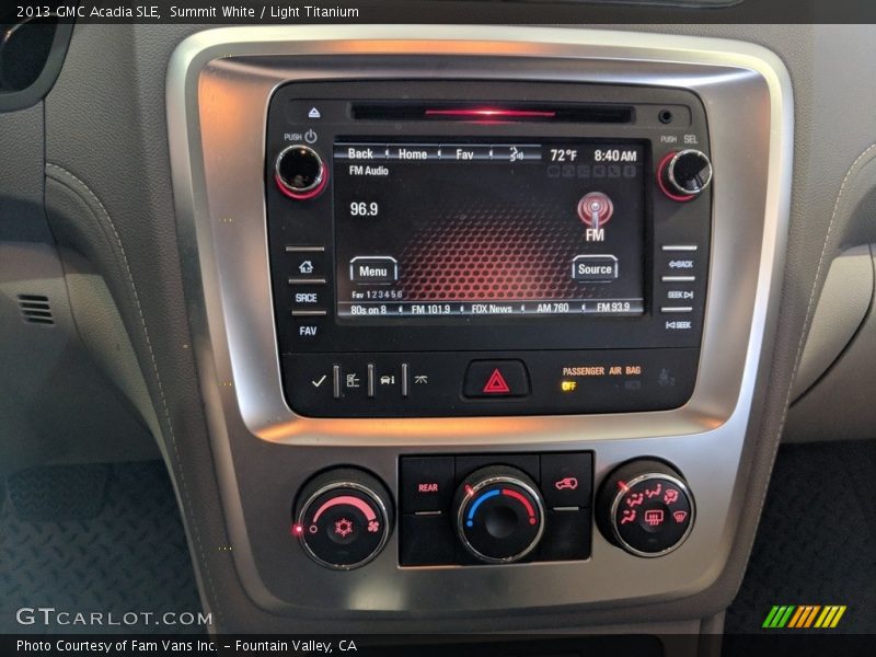 Summit White / Light Titanium 2013 GMC Acadia SLE