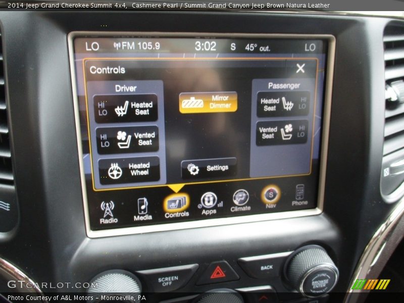 Cashmere Pearl / Summit Grand Canyon Jeep Brown Natura Leather 2014 Jeep Grand Cherokee Summit 4x4