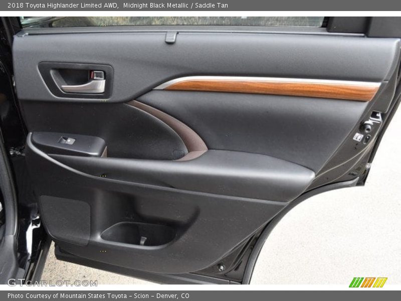 Midnight Black Metallic / Saddle Tan 2018 Toyota Highlander Limited AWD