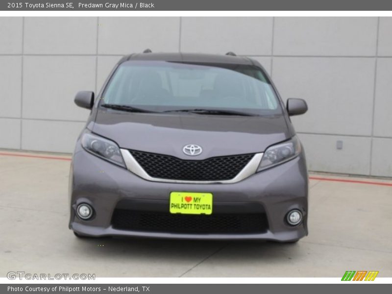 Predawn Gray Mica / Black 2015 Toyota Sienna SE