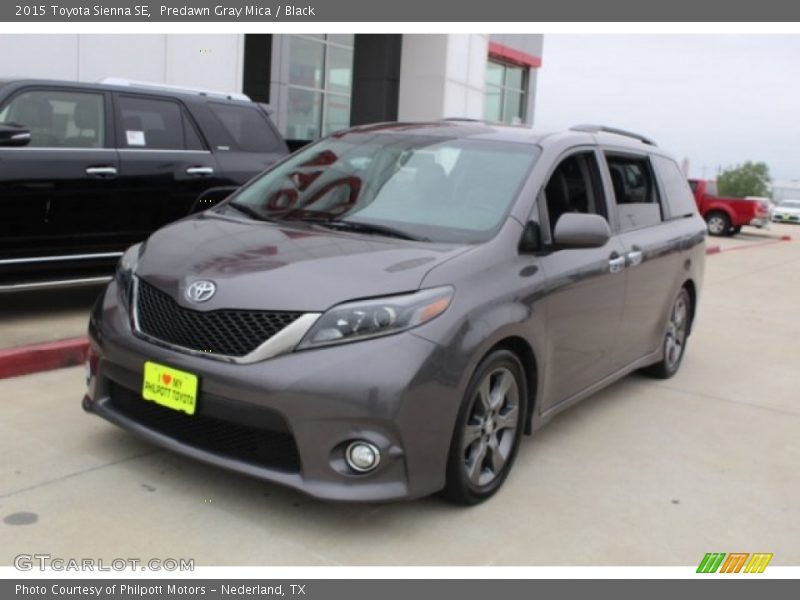 Predawn Gray Mica / Black 2015 Toyota Sienna SE