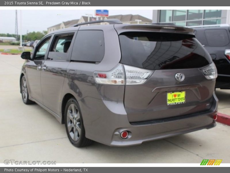 Predawn Gray Mica / Black 2015 Toyota Sienna SE