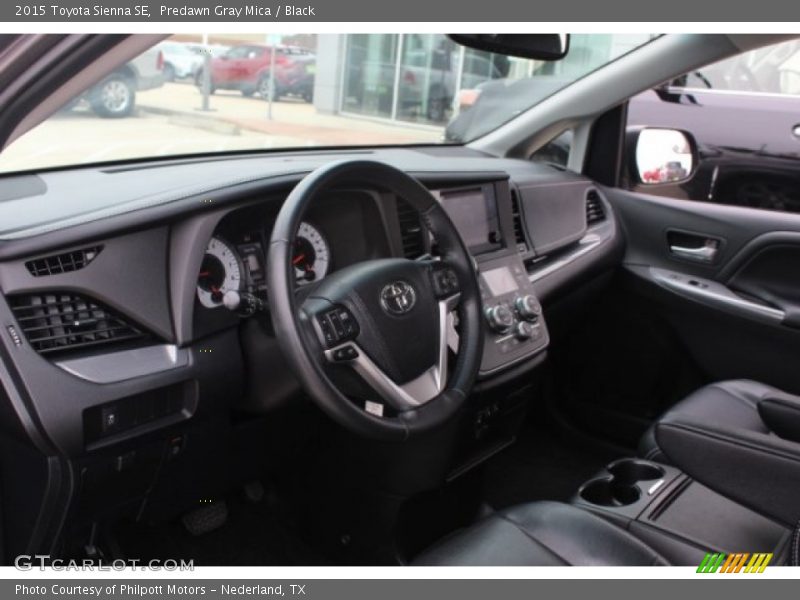 Predawn Gray Mica / Black 2015 Toyota Sienna SE