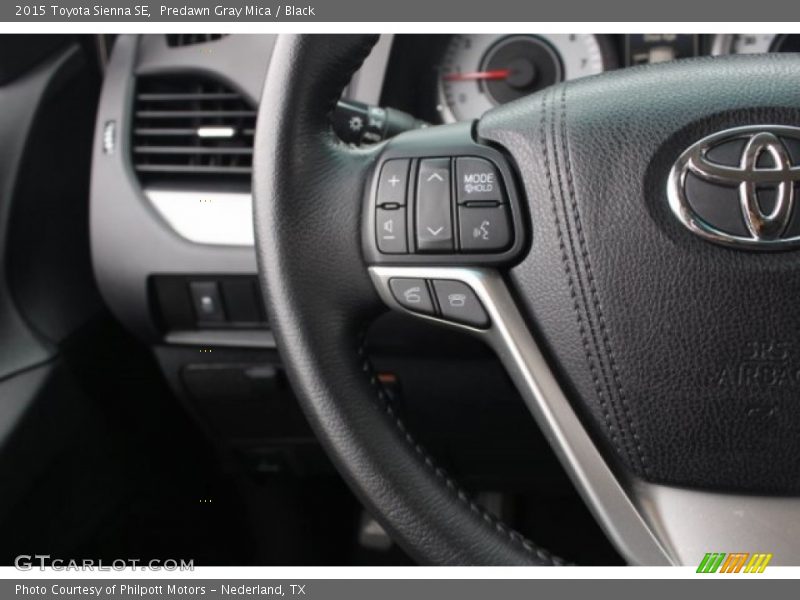 Predawn Gray Mica / Black 2015 Toyota Sienna SE